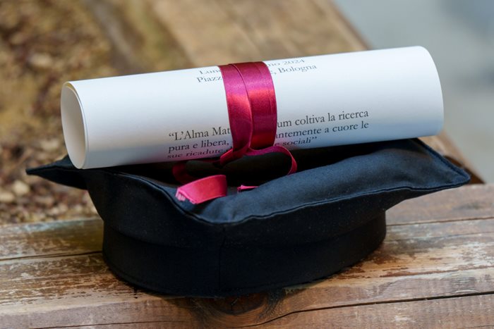 Doctoral regalia and diploma