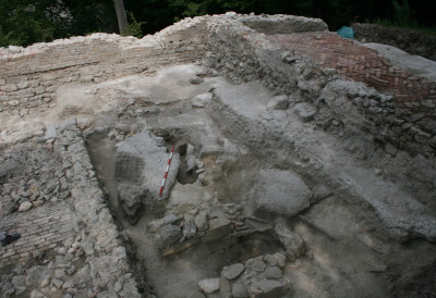 Partial view of the excavation area