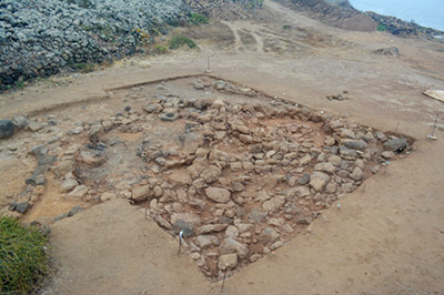 Photo showing an area of the archaeological excavation