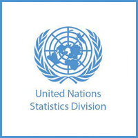 Logo della banca dati della divisione statistica delle Nazioni unite. United Nations Statistics Division
