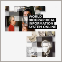 Logo della banca dati World Biographical Information System Online, WBIS