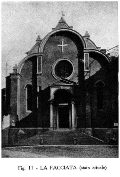 Fotografia della facciata della chiesa di San Giovanni in Monte nel 1914